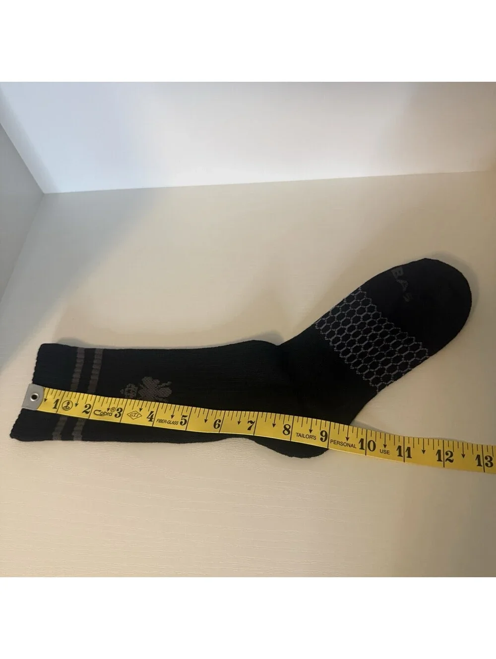 Bombas Crew Socks Size M Black Cushioned Honeycomb 3 Pair Pack NWT